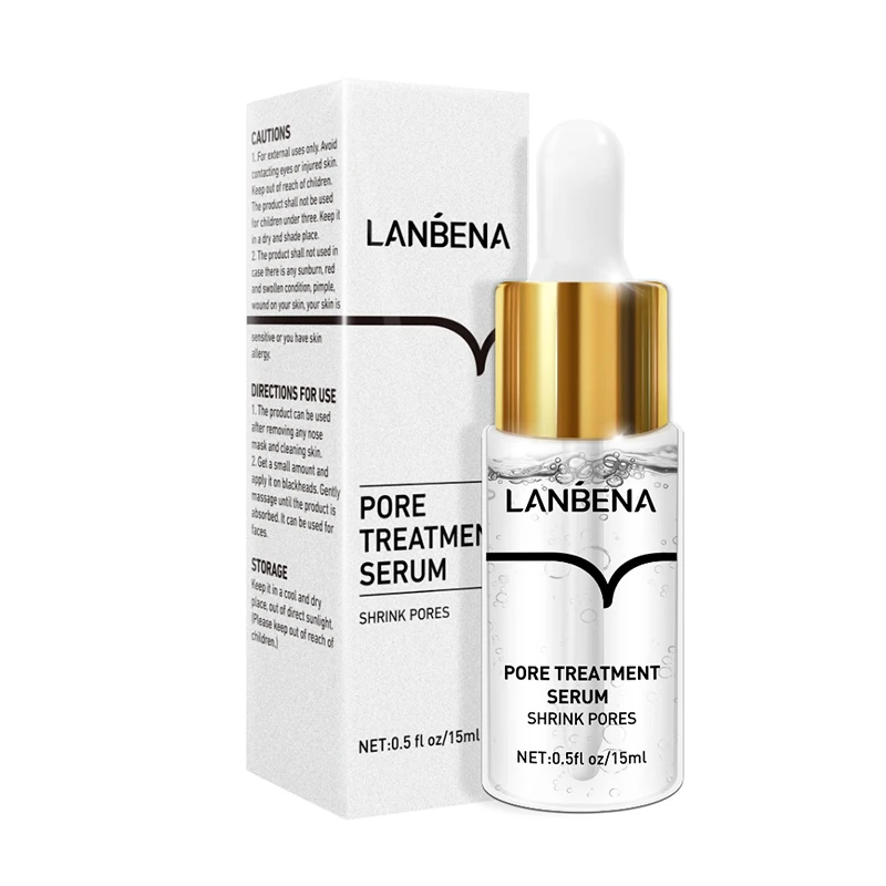

1PC LANBENA Pore Treatment Serum Shrink Pores Relieve Dryness Oil Control Firming Moisturizing Repairing Smooth Skin Face Serum