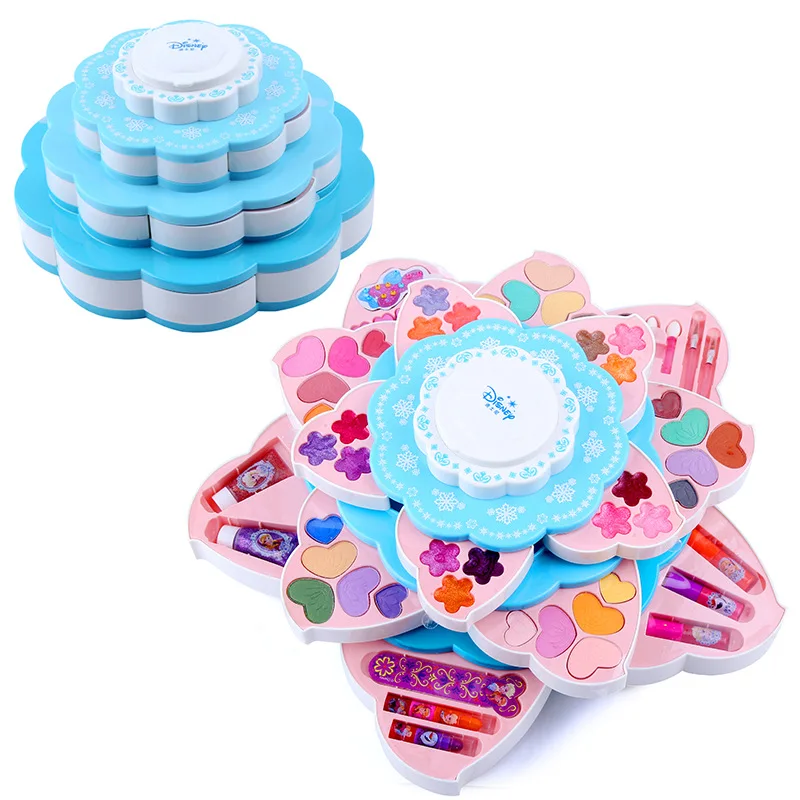 

Original Disney Genuine Make And Makeup Set Toy Ice Snow Qiyuan Princess Box Christmas Gift