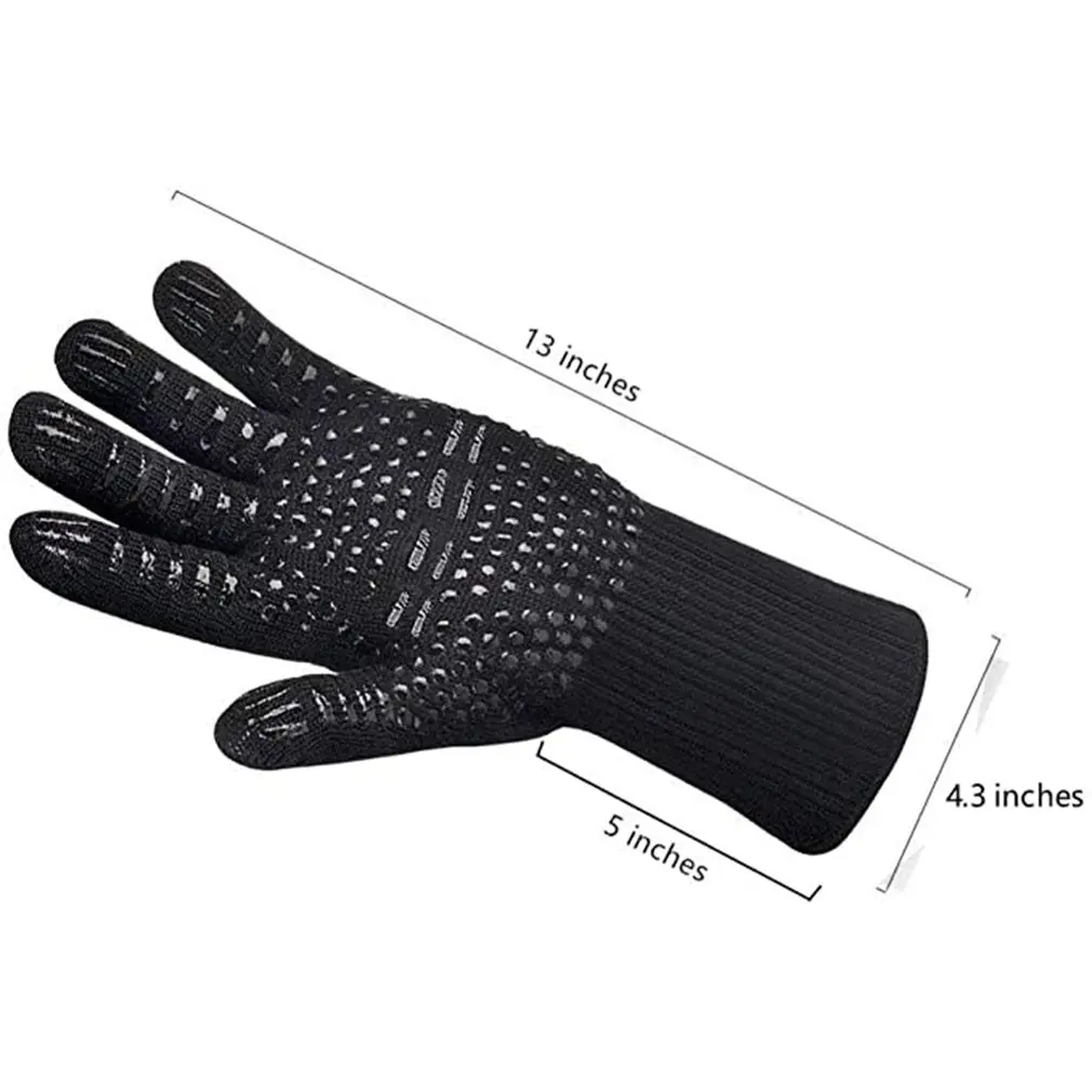 

1pc 800 Degrees High Temperature Resistant Gloves Microwave Oven Kitchen Bbq Gloves Anti-Scalding And Heat Insulation Gloves