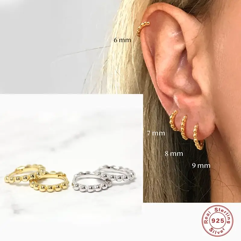 

Aide Aros De Plata De Ley 925 Mujer Ear Bone Buckle Earrings for Women Men Minimalis Hoop Earrings Pendient Valentine's Day Gift