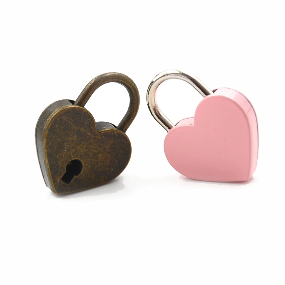 Винтажный старинный навесной замок в форме сердца Античный стиль Мини архаизмы