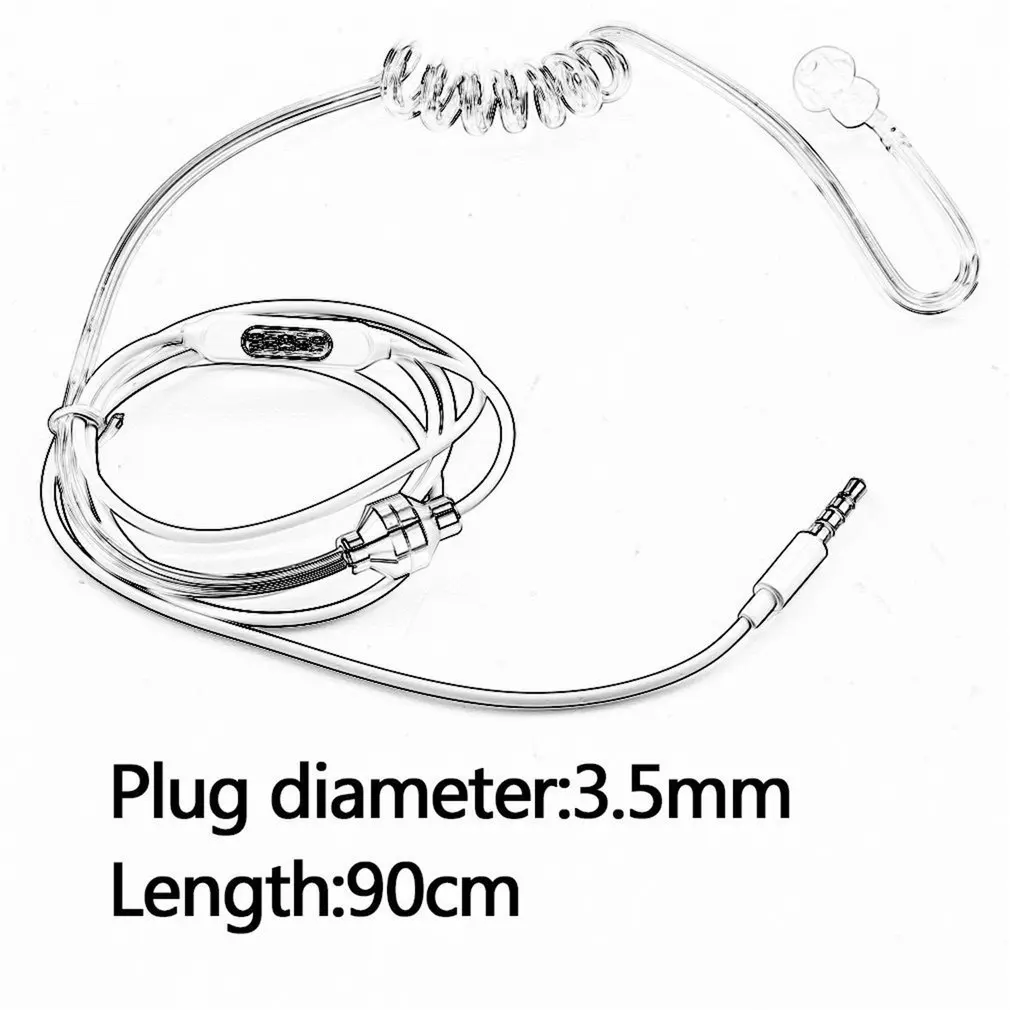 

Professional Secret Service Air Tube 3.5mm Anti Radiation Mobile Phone Headsets Headphone Earphone With Air Pipe KY-011