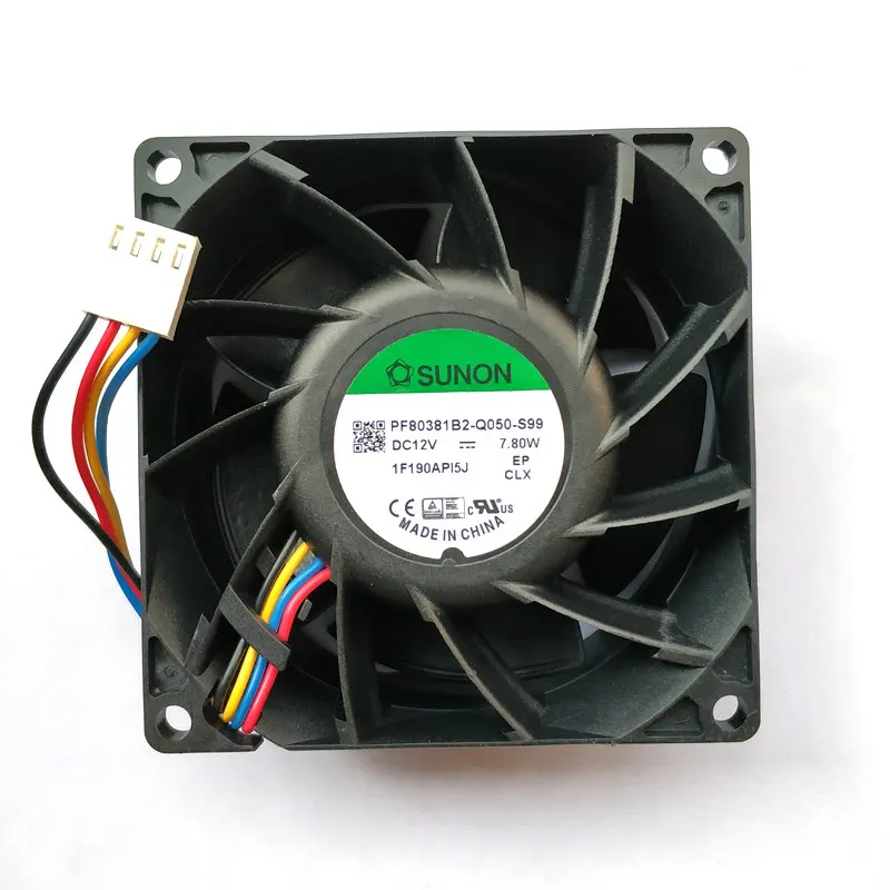 

New Original for Sunon PF80381B2-Q050-S99 80*80*38MM DC12V 7.8W 8cm Computer Server cooling fan
