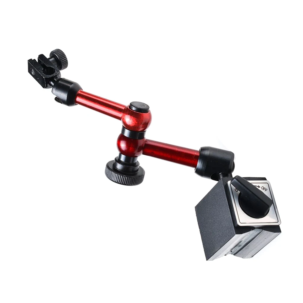 

Universal Magnetic Base Holder Stand Adjustable Magnetic Base Magnetic Gauge Stand Base Lever Red Dial Indicator Bracket Exact