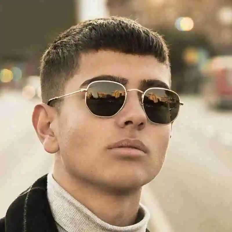 

Classic Square Sunglasses Men Vintage Brand Designer Sun Glasses Male Colorful Mirror Outdoor Retro Shades Metal Oculos De Sol