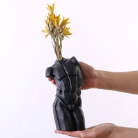 body art naked man ceramic vase modern simple nordic abstract personality bust living room flower arrangement decoration 22cm