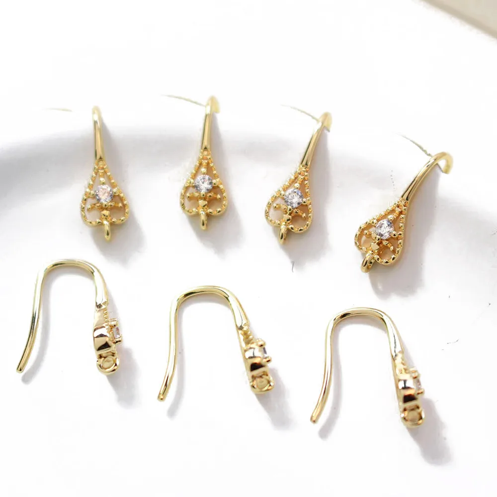 4 шт Любовь Ухо крюк с гвоздиками Чарующее ювелирное расходных материалов для