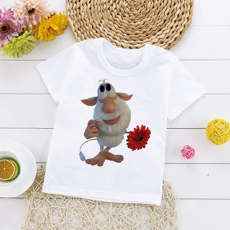 Camiseta con estampado de dibujos animados para beb&eacute;s, ropa blanca suave para ni&ntilde;os y ni&ntilde;as, moda de verano, nuevo estilo-0