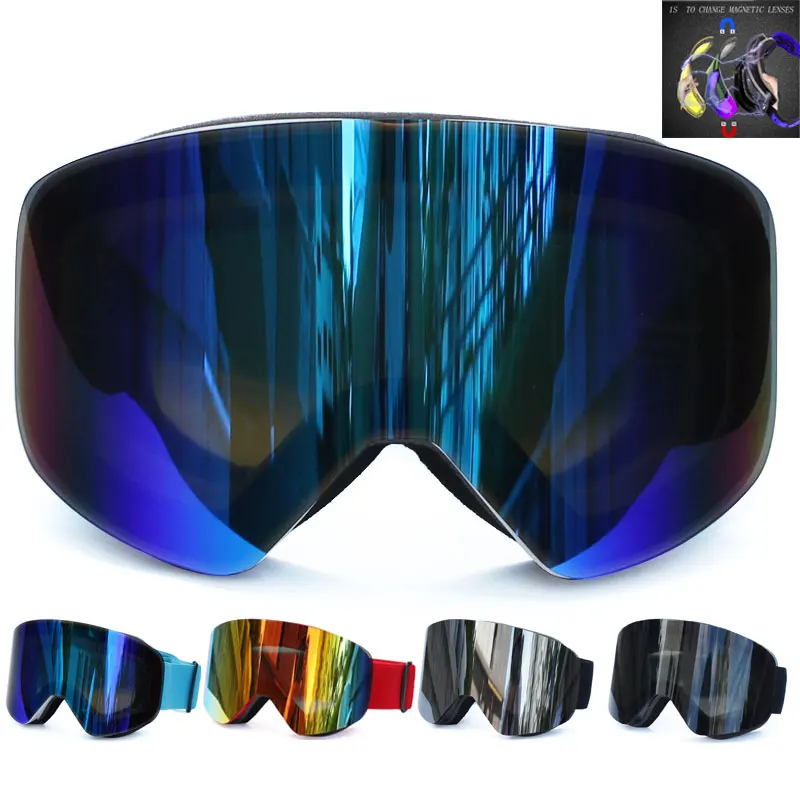

Magnetic Ski Goggles Double Layer Polarized Lens Skiing Anti-fog UV400 Snowboard Goggles Men Women Ski Glasses Eyewear