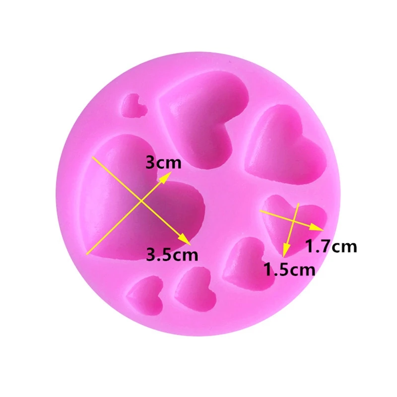 

Heart Shaped Silicone Fondant Mold Chocolate Fudge Clay Epoxy Mold DIY Baking Cake Decoration