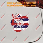 Гавайский флаг, гибискус, цветок, гавайская наклейка, автомобильная виниловая Светоотражающая глянцевая