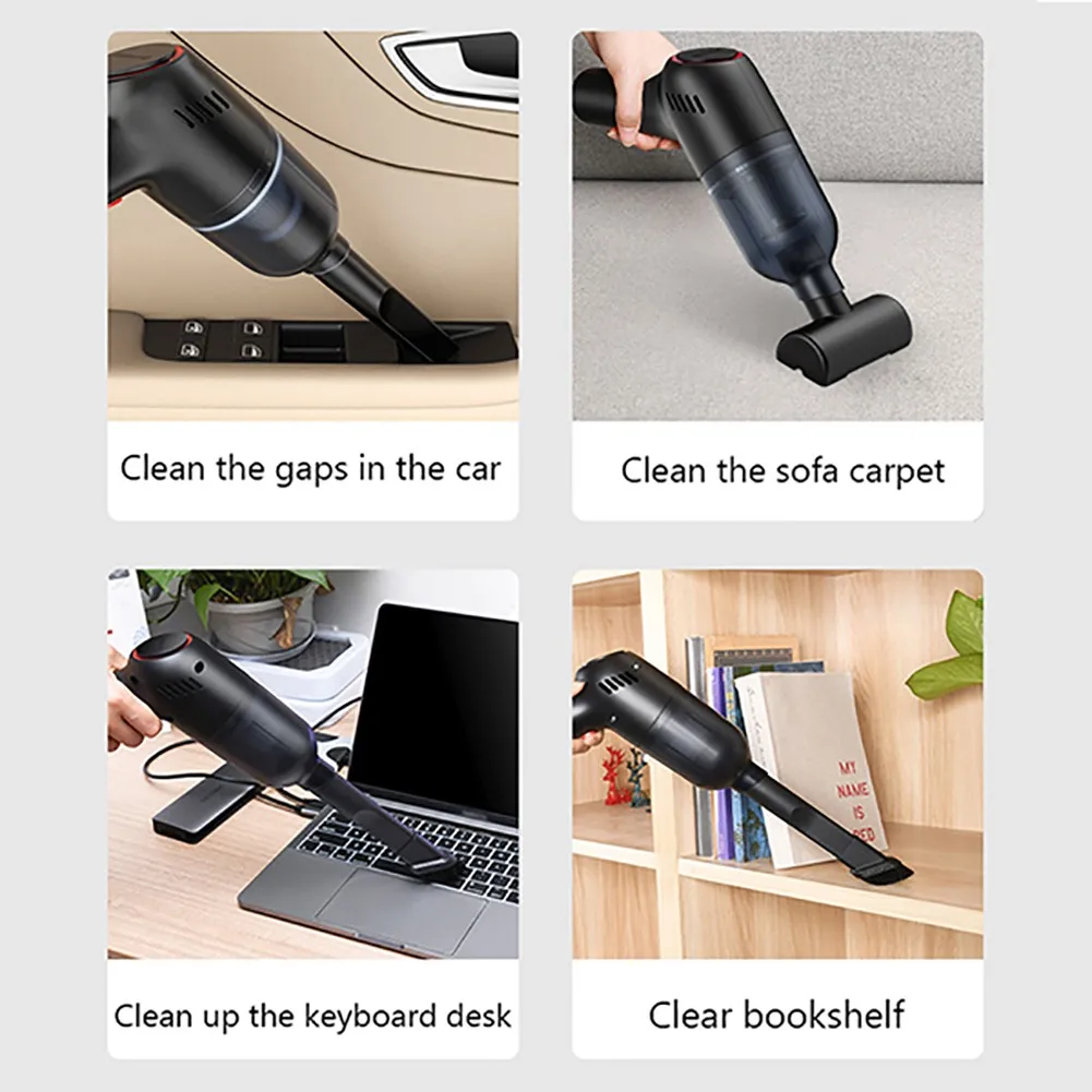 

8000Pa Car Vacuum Cleaner Cordless Home Office Portable Handheld Duster Wet Dry Car Dual Use Mini Vacuum Cleaner