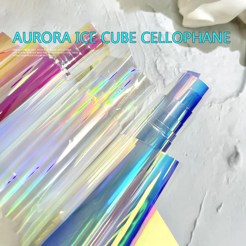 

Aurora Nails Foil Film Sticker Cellophane Paper Korean Nail Glass Foils Trend Design Ice Cube Manicure Nail DIY Decoration 1 PC