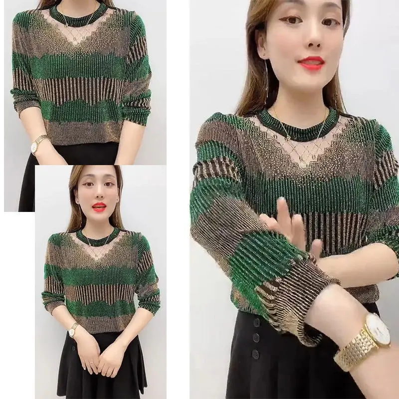 Женская блузка популярная осенне-зимняя большого размера южнокорейская