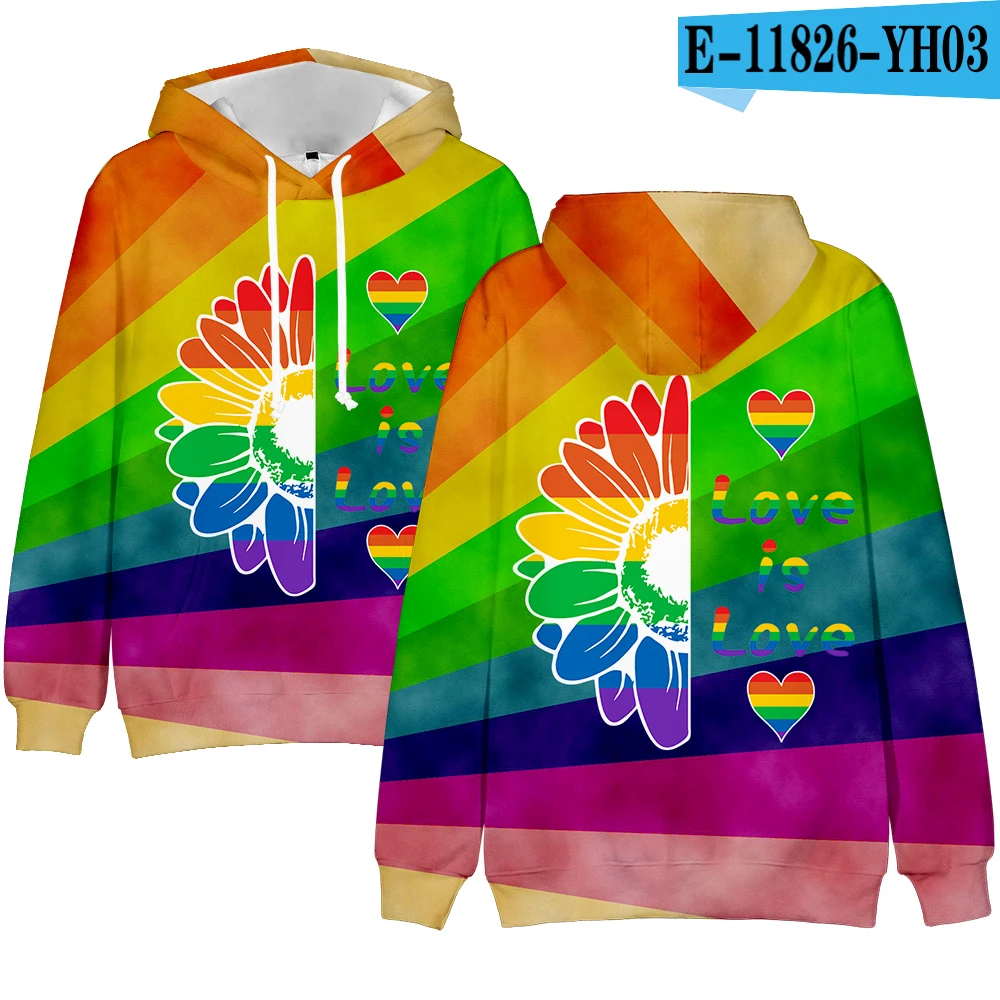 

Free LGBT Flag Hoodies Sweatshirt For Lesbian Gay Pride Colorful Rainbow Clothes For Gay Home Decor Gay Friendly LGBT Equity