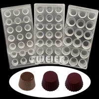 5 style cupcake polycarbonate chocolate molds for coffee cup baking pastry cake mold bonbon confectionery tools