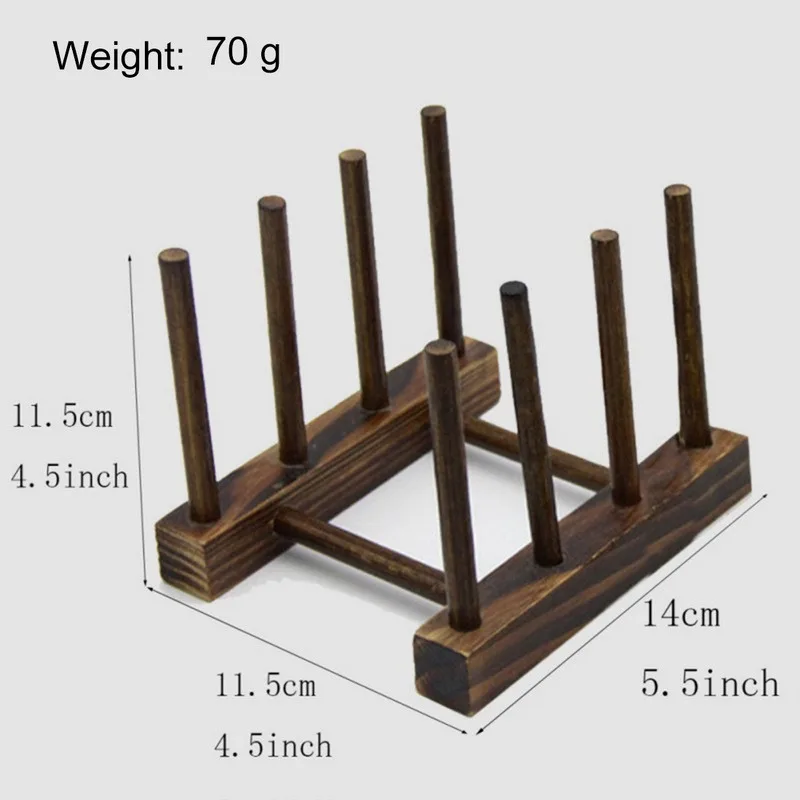

Kitchen Dish Drain Rack Dinnerware Storage Organizer Tray Plate Drying Shelf Wooden Book Cups Display Stand Drainer Holder