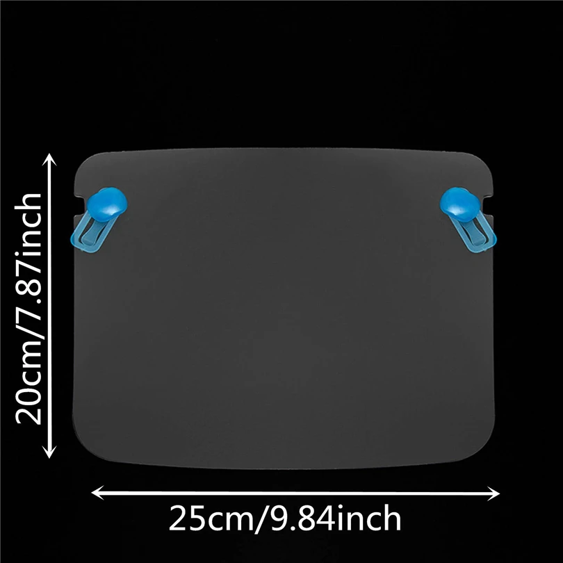 

3PCS Safety Transparent Mask Face Visor Mask Shield Clip On Glasses New Reusable Face Shield Plastic Protection Mask J60
