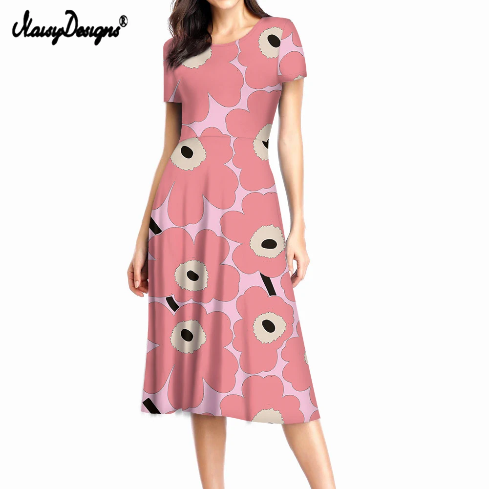 NOISYDESIGNS летний Лидер продаж женское платье элегантное с коротким рукавом