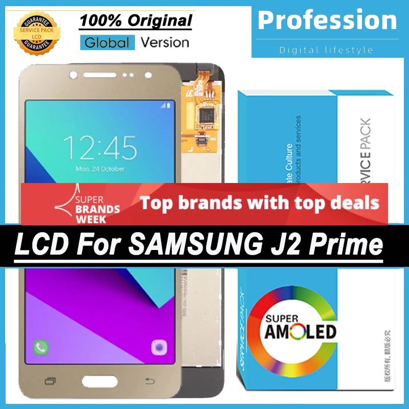 100% Оригинал 5 0 ''ЖК дисплей для Samsung Galaxy J2 Prime SM G532 G532F ЖК сенсорный экран