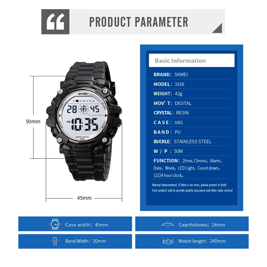 

SKMEI Youth Boys Girls Watches Sports Digital Young Childrens Watch LED Waterproof Kids Alarm Clock Watch montre enfant 1616