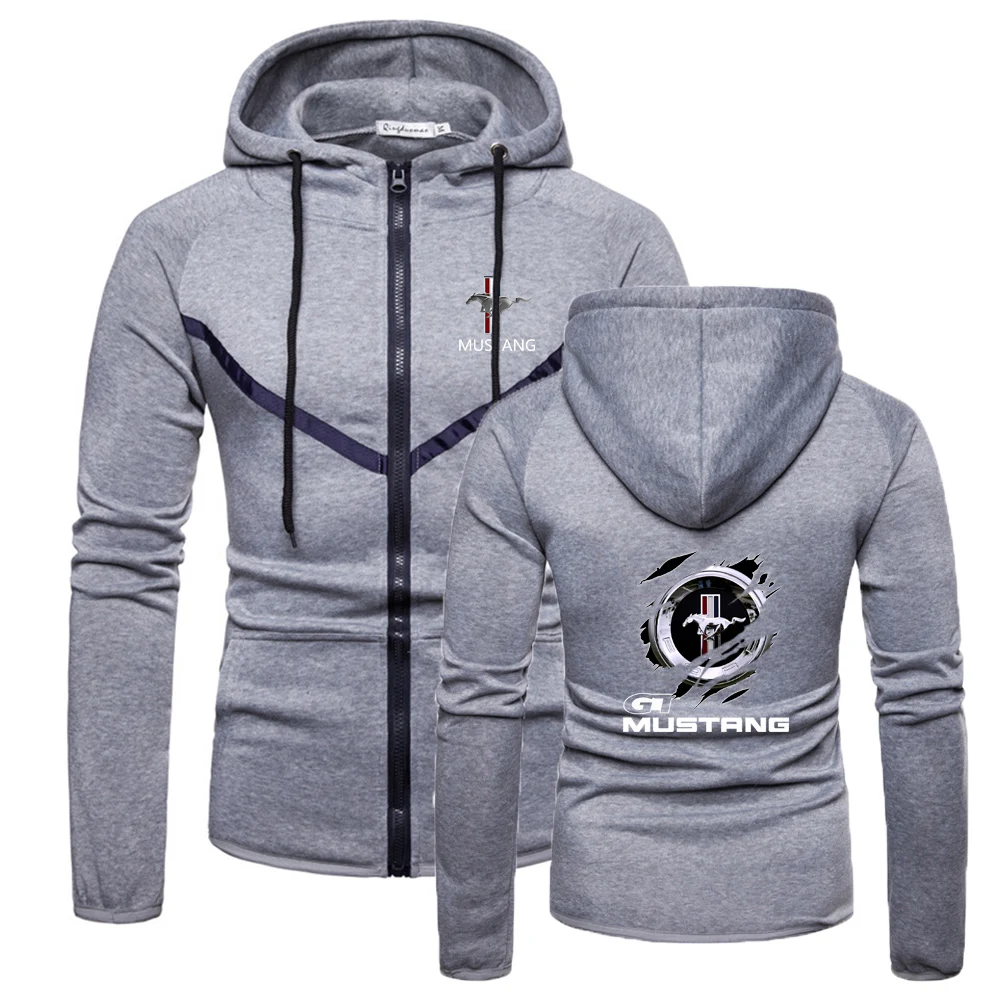 

2021 Spring Man Creative Design Mustang Custom High Quality Comfortable Sportswear Fitness Sweatshirt Solid Color Style Hoodies