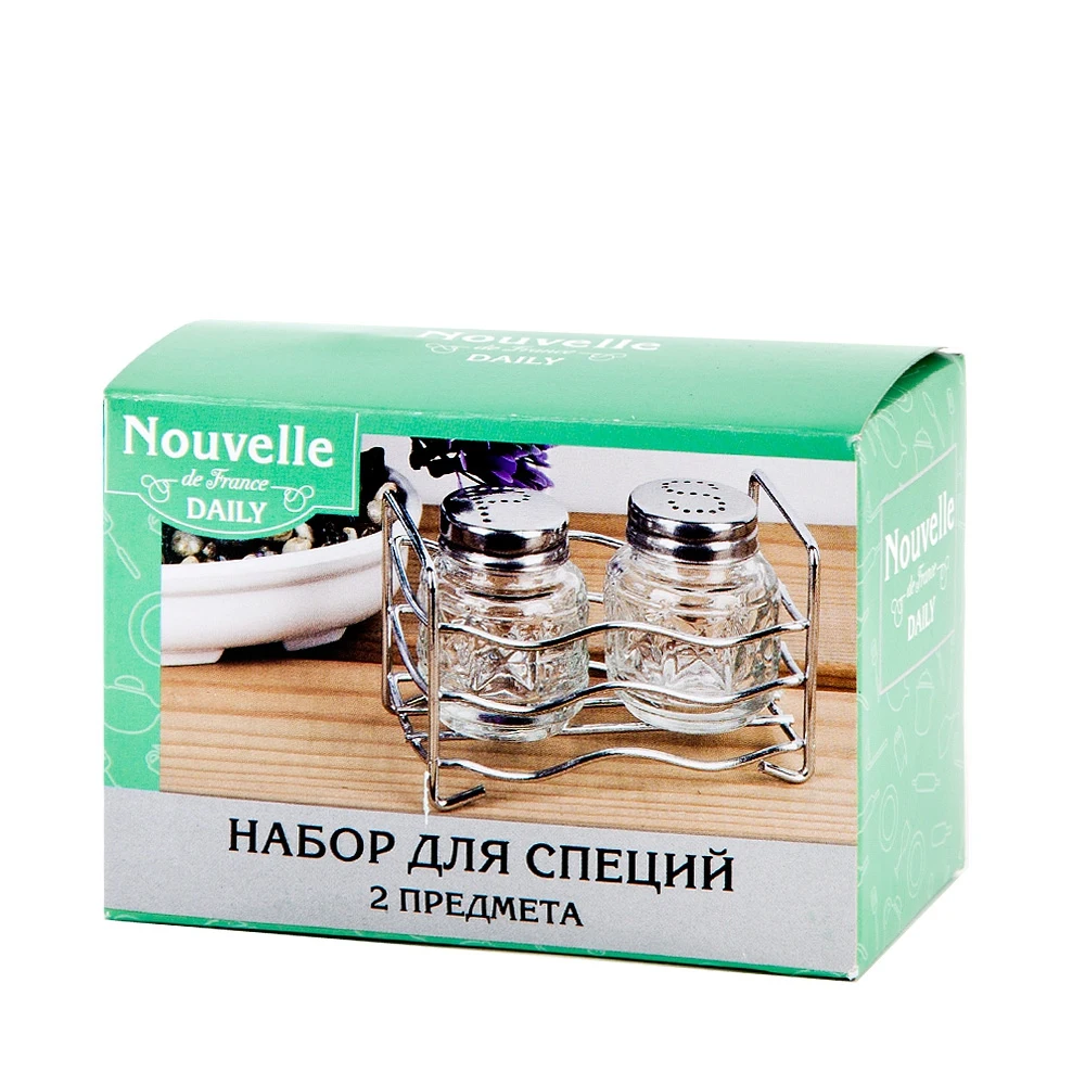 Набор для специй Nouvelle Daily 9.5х5.5х6.5 см 2 предмета | Дом и сад
