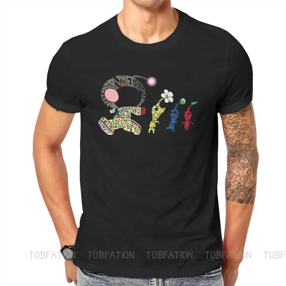 Футболка с рисунком игры-пазла Pikmin Olimar винтажная Мужская графическая одежда для