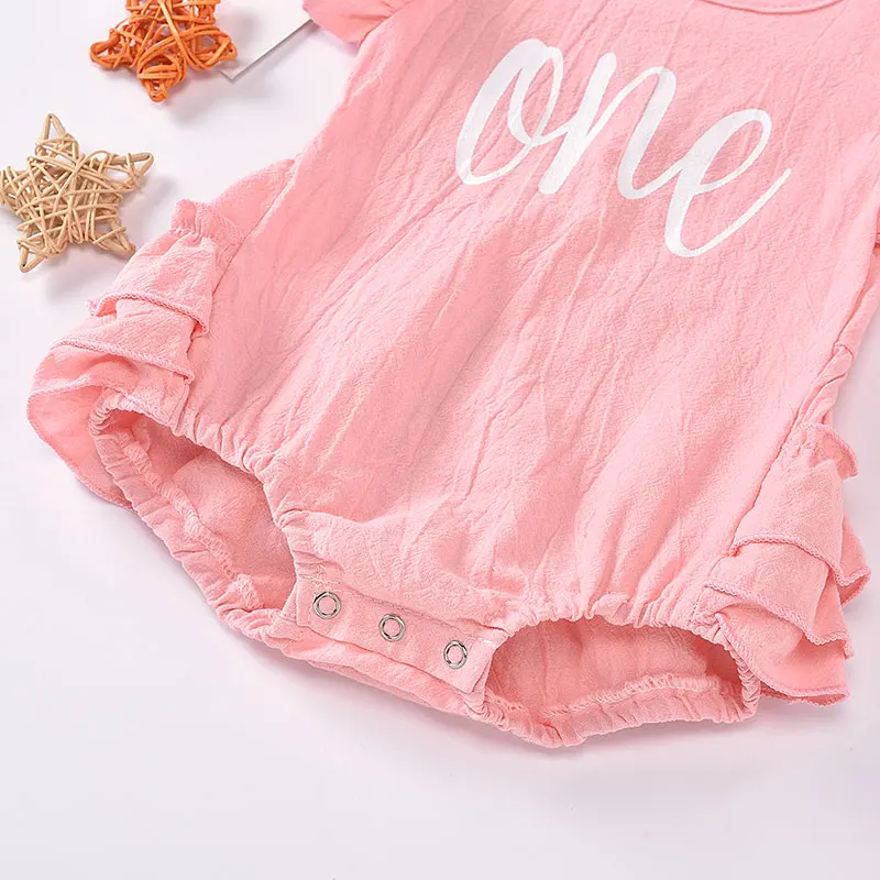 Летняя одежда для маленьких девочек модная малышей хлопковый комбинезон с