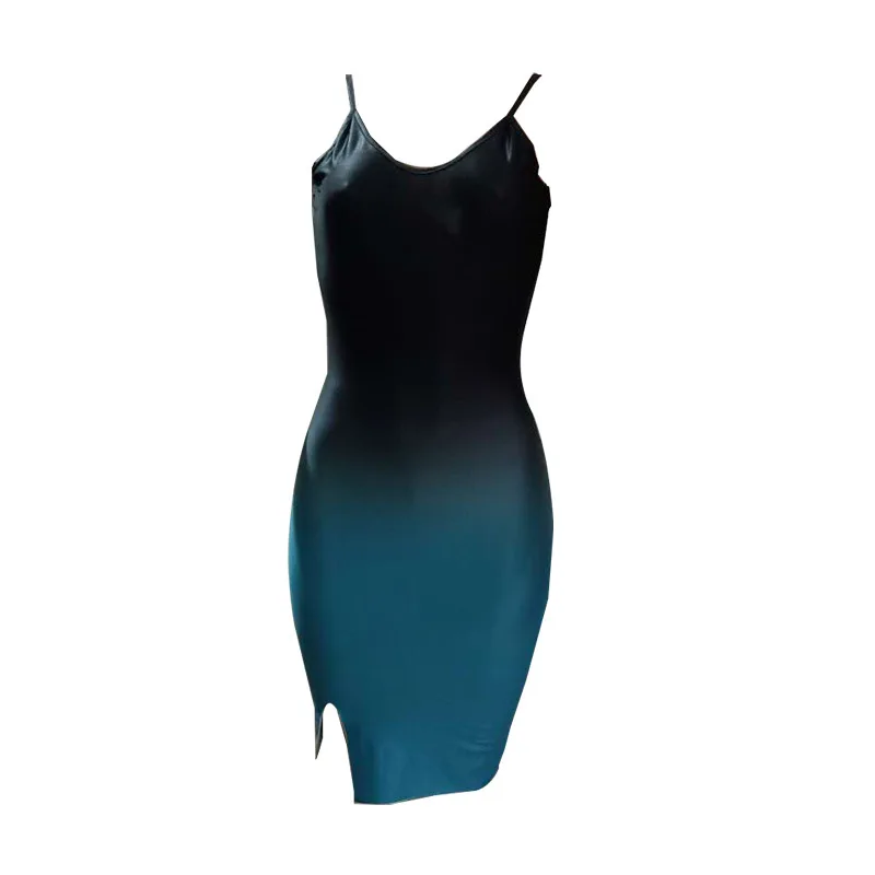 

Explosive European and American Nightclub Suspender Halter Deep V-Neck Sexy Positioning Printing Dress