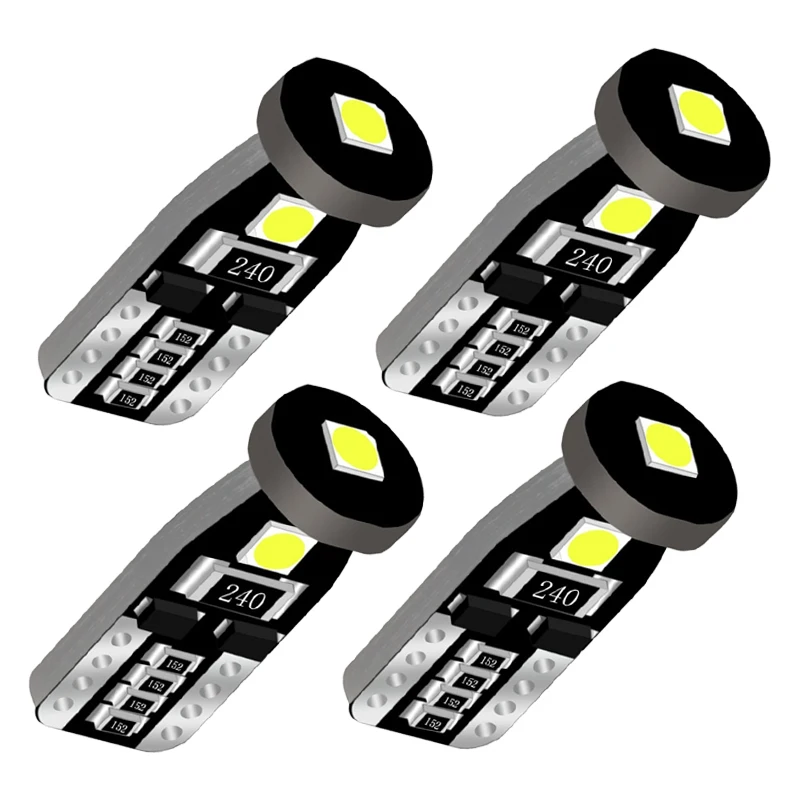 

4 PCS T10 W5W LED Bulb For Car Signa Light Canbus No Error DC 12V 7000K White Auto Interior Dome Lamp Wedge Side Trunk Lamp