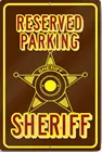 Настенное украшение для парковки, металлический жестяной знак для парковки шерифа, интересный декоративный металлический стержень 8x12 или 12x16 дюймов