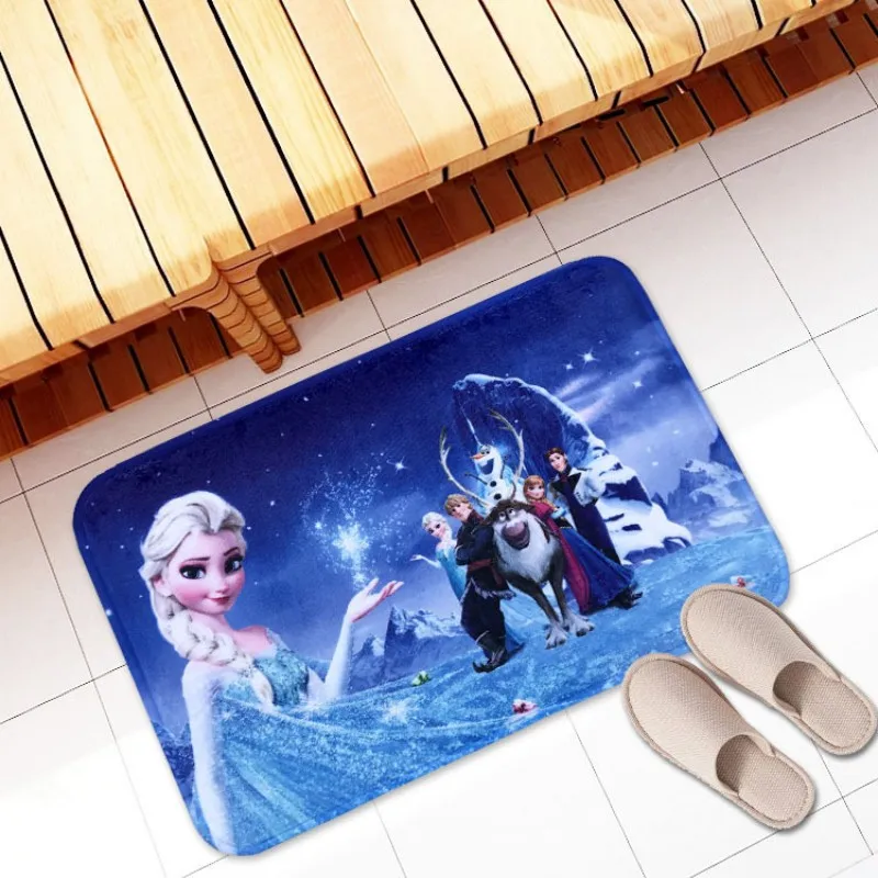 Фланелевый коврик для ванной Frozen Elsa Anna впитывающий мягкий комнаты ковер душевой