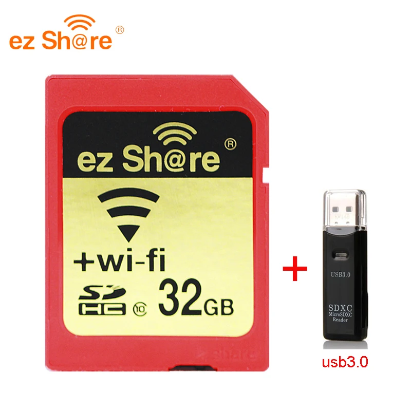 Новинка 2019 100% оригинал реальная емкость Ez Share Wi-Fi sd-карта кардридер 32 ГБ 64 128 C10 для