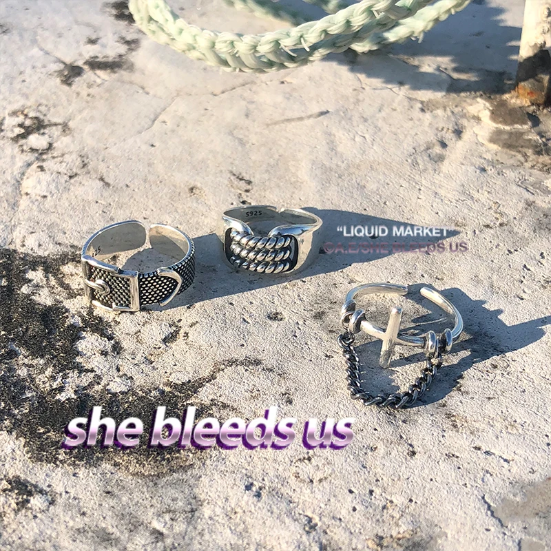 Новые винтажные металлические открытые кольца в стиле панк на цепочвечерние