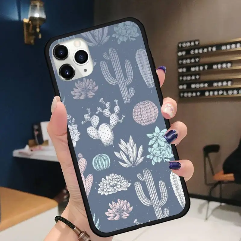 

Funny Cartoon Cactus Lemon Phone Case for iPhone 11 12 pro XS MAX 8 7 6 6S Plus X 5S SE 2020 XR Soft silicone
