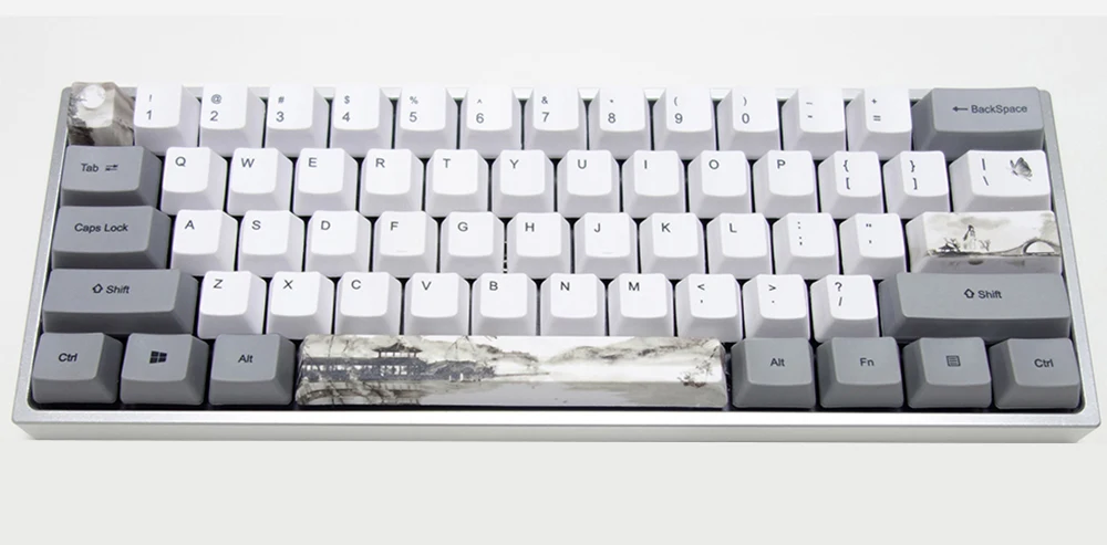 NPKC низкопрофильный CNC Анодированный Алюминиевый чехол с отсеком для батареи для 60% механическая клавиатура DIY подходит GH60 A60 XD60 XD64 Poker2 и т. Д