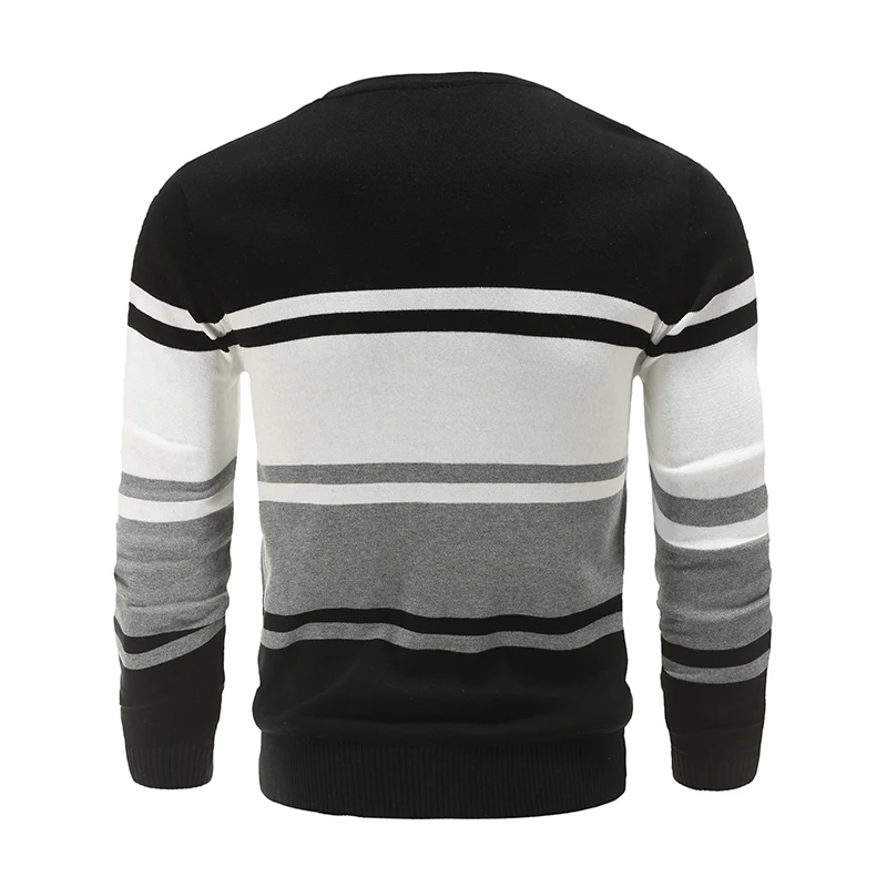 Мужской Хлопковый пуловер с V-образным вырезом однотонный | Мужская одежда