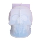 Силиконовые 3D формы в форме черепа большого размера для искусственных принадлежностей, реквизит сделай сам, форма для изготовления ароматерапии на Хэллоуин