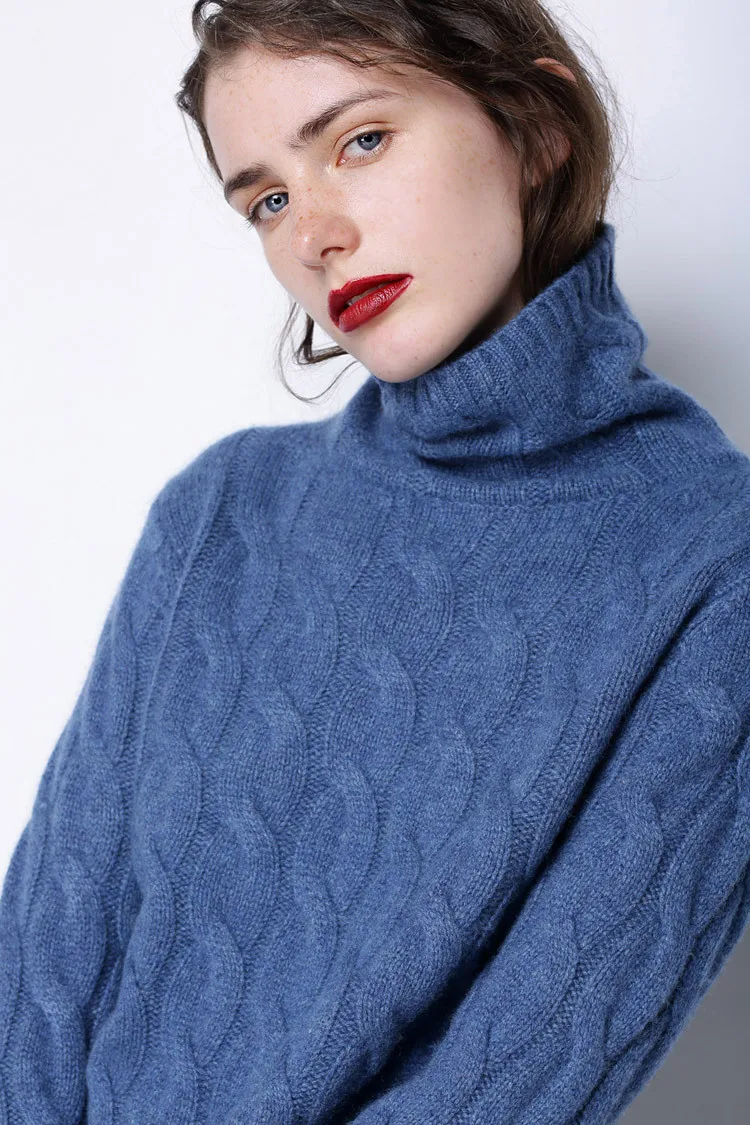 

2020 Autumn winter fur basic warm velvet Sweater Pullovers Women female high-neck Fleece sweater thick Turtleneck Knit Jumpers