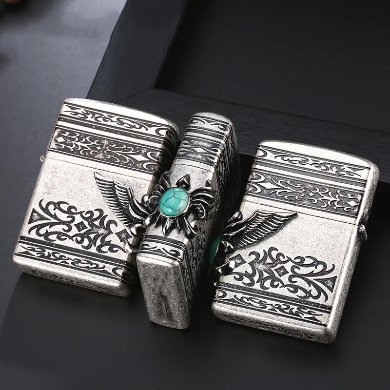 Ветрозащитная Зажигалка на керосин латунные масляные зажигалки в стиле ретро