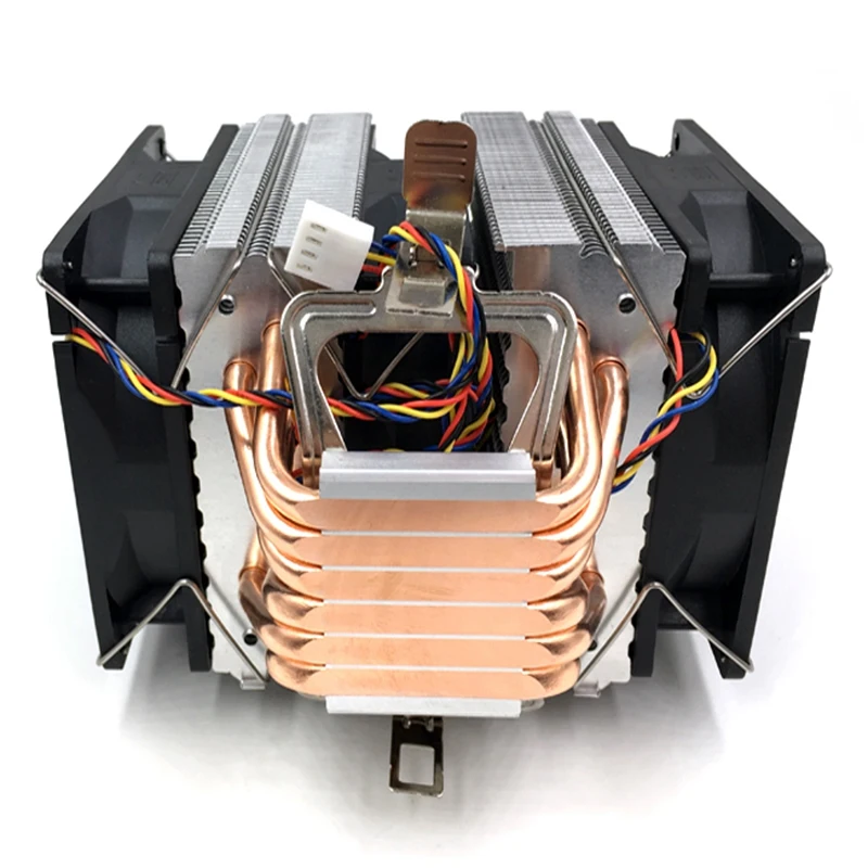 

CPU Cooler Fan Cooling for AMD 1155 1366 General 6 Heat Pipe CPU Fan Temperature Control 3-Pin Three Wind Streamer Red