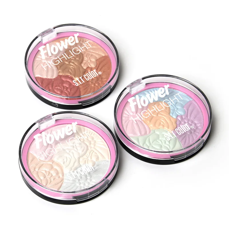 2 цвета макияж мерцающий хайлайтер Женская Блестящая палитра Сияющий контур