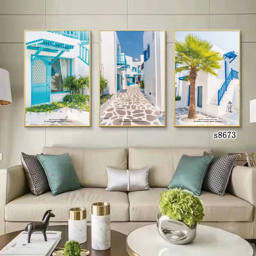 Набор из 3 предметов Скандинавская искусственная живопись | Дом и сад