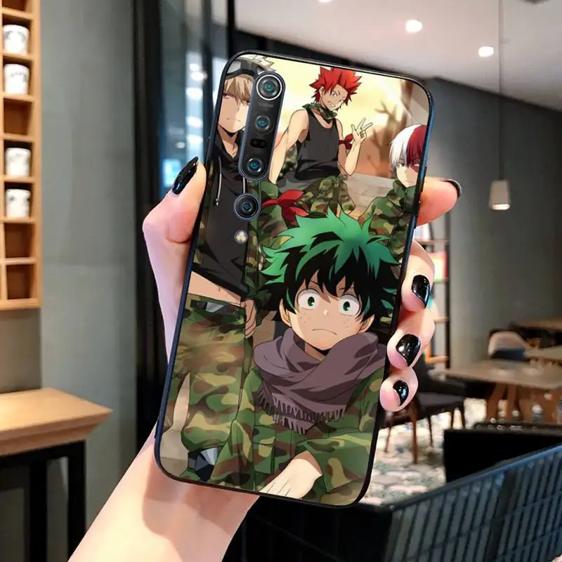 

My Hero Academia Phone Case Black Cover For Xiaomi 6X 8 8Lite 9T 10 10Lite Note 8 8T 9Pro 9Promax Cases