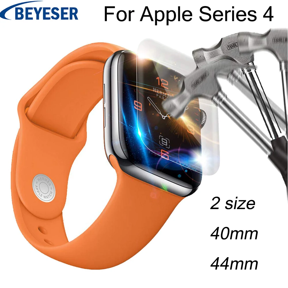 Взрывозащищенная мембрана для Apple Watch для iwatch серии 4 44 40 мм Полное покрытие стекло экрана Защитная пленка для Apple Watch
