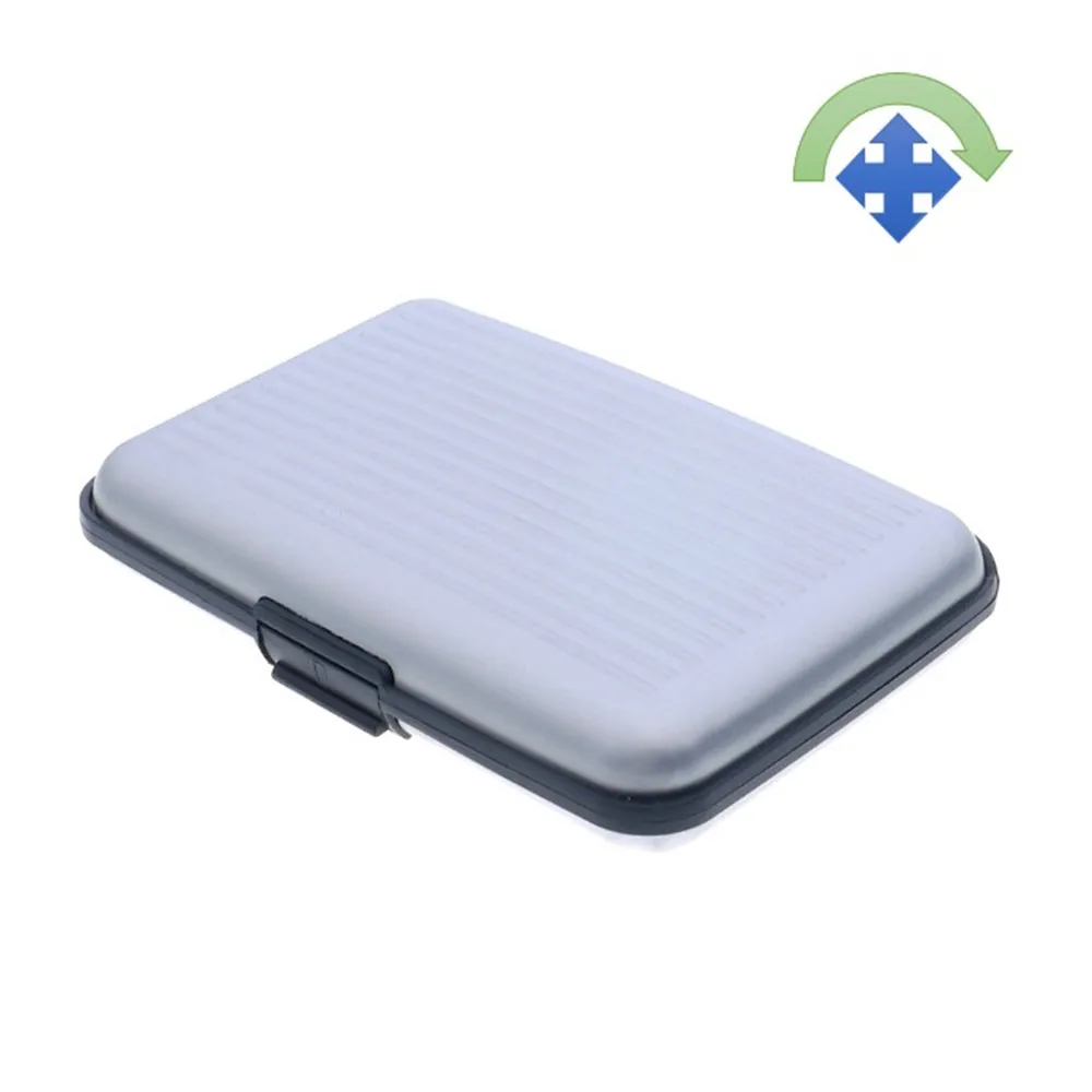

Waterproof Metal Business Credit Card Pocket ID Card Holder Case Wallet Box Mini Antimagnetic Waterproof Aluminum Cards Holder