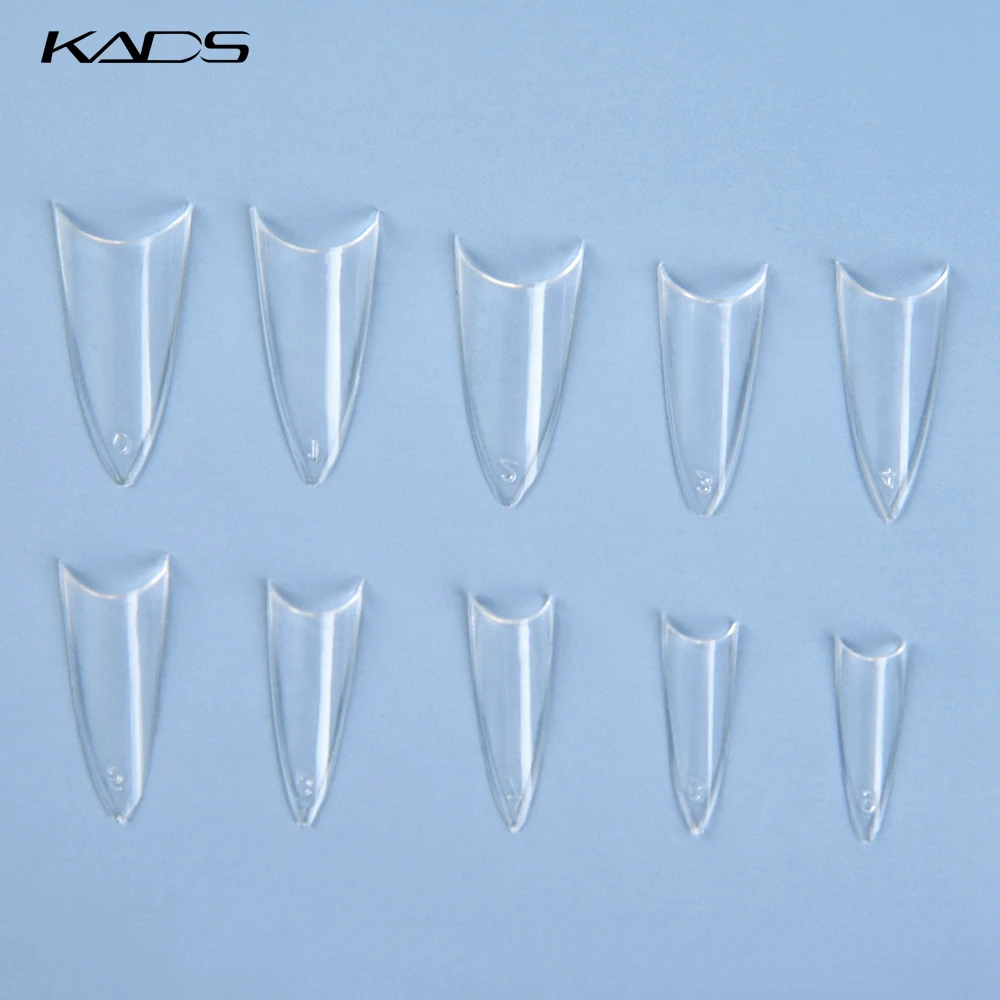 Kads 500 шт./пакет ясно/натуральный/белый sharp ending стилет акриловые ложные nail art советы