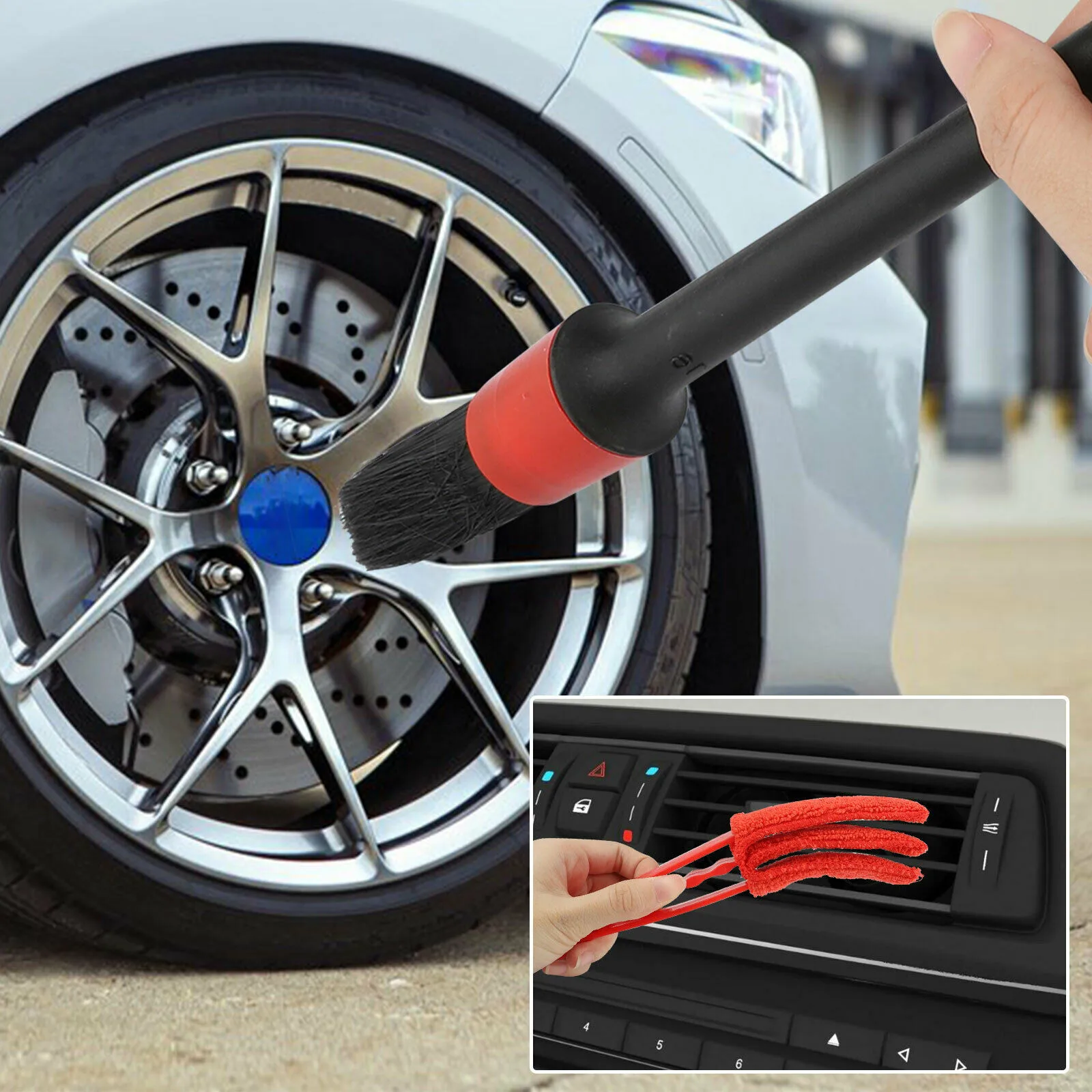 

20/22.5/23/23/23cm Car Cleaning Brushes Auto Detailing Car Detail Wash Engine Wheel High Quality