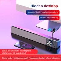 wired wireless computer speakers home theater bluetooth speaker bass column sound bar for pc tv built in microphone aux